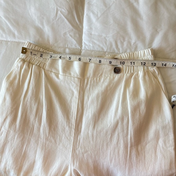 June & Hudson High Waist Linen Trouser Pants - Picture 6 of 7